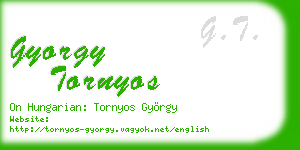 gyorgy tornyos business card